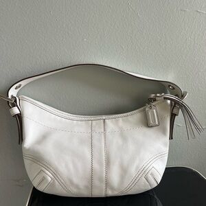 COACH soho Demi purse handbag signature jacquard shoulder bag small travel hobo